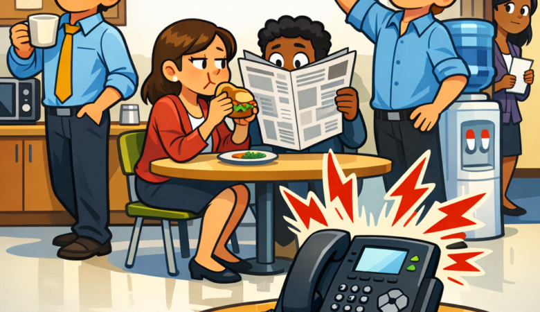 The Great Break Room Phone Mystery: Why Everyone Pretends It’s Not Ringing